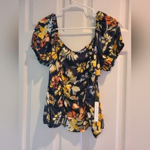 S.C. Society off the shoulder floral top